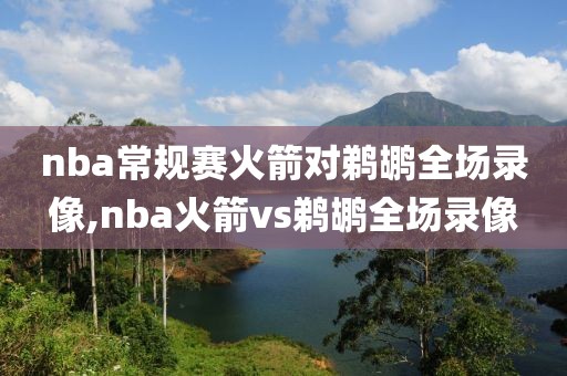 nba常规赛火箭对鹈鹕全场录像,nba火箭vs鹈鹕全场录像