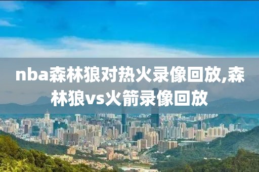 nba森林狼对热火录像回放,森林狼vs火箭录像回放