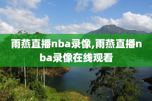 雨燕直播nba录像,雨燕直播nba录像在线观看