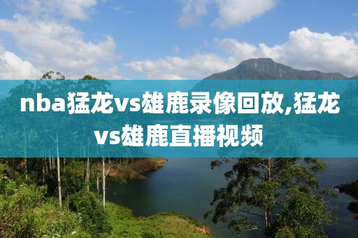 nba猛龙vs雄鹿录像回放,猛龙vs雄鹿直播视频