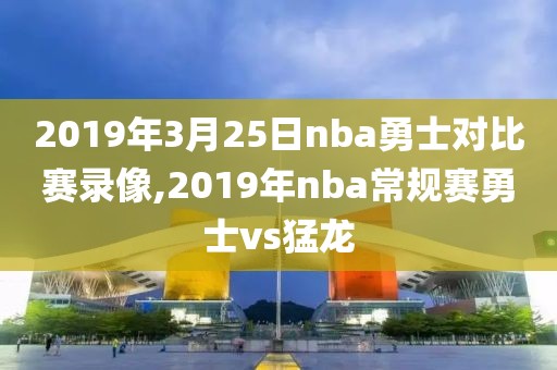 2019年3月25日nba勇士对比赛录像,2019年nba常规赛勇士vs猛龙